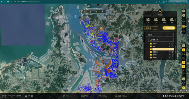 충남도가 서산 가로림만 갯벌을 디지털화한 디지털 갯벌 지도. 사진제공=충남도