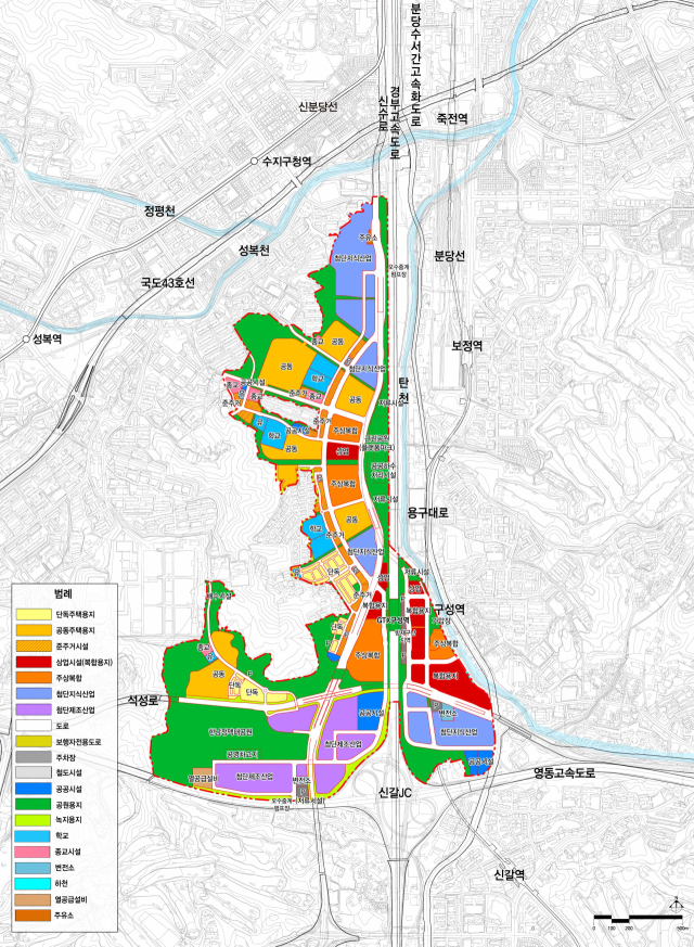 경기용인플렛폼시티 토지이용 계획도. 이미지 제공 = 용인시