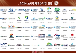 한국경영인증원, 2024년 노사관계우수기업 인증 50개사 발표