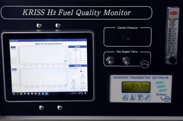 표준연이 개발한 수소연료 품질 실시간 모니터링 장비. 사진 제공=표준연