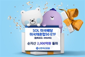 신한 '美배당·국채 ETF', 순자산 2000억…석달만에 20배 ↑