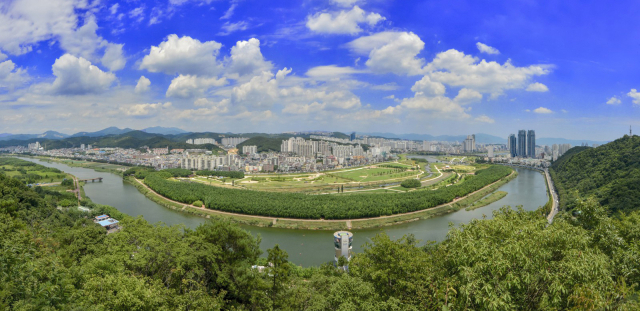 울산 남산에서 바라 본 태화강국가정원. 사진제공=울산시