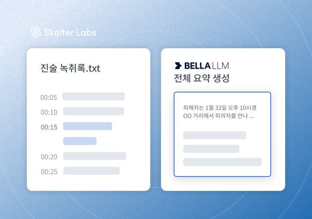 스켈터랩스가 구축한 'AI 음성인식 활용 조서 작성 시스템' 이미지. 사진 제공=메타넷