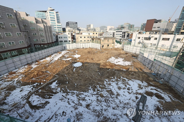 태영건설의 성수동 개발사업 부지 전경. 연합뉴스