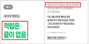 네이버 멤버십 포인트적립 ‘무제한’ 아니었다…"거짓·과장 광고"