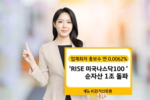 '보수 인하 효과?'… KB운용, ‘RISE 미국나스닥100 ETF’ 순자산 1조 돌파