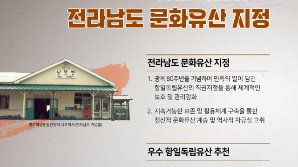 전남도, 광역 첫 항일독립유산 ‘문화유산’ 지정