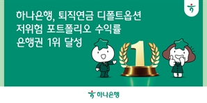 하나銀, 퇴직연금 디폴트옵션 저위험 수익률 은행권 1위