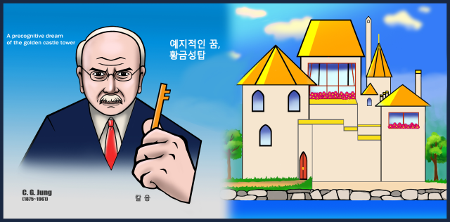 융의 예지적인 꿈을 형상화해 필자가 그린 그림