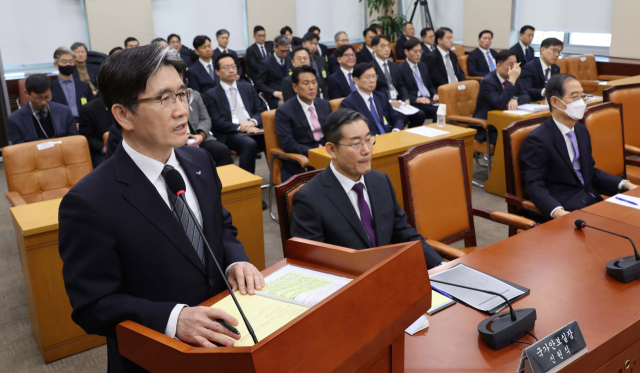 오동운 고위공직자범죄수사처 처장이 25일 서울 여의도 국회에서 열린 윤석열 정부의 비상계엄 선포를 통한 내란 혐의 진상규명 국정조사 제5차 청문회에서 발언하고 있다. 성형주 기자