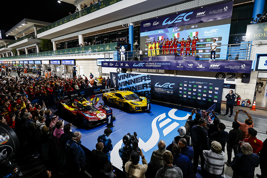 페라리가 FIA WEC 2025 시즌 개막전, 카타르 1812에서 트리플 포디엄을 차지했다. 사진 FIA WEC(DPPI)