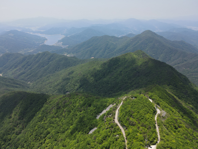 경남 합천군 봉산면 압곡리 오도산 항공 사진. 사진 제공=합천군