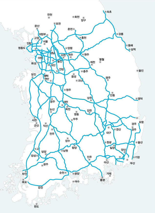 고속도로 자율주행자동차 시범운행지구 노선도. 사진 제공=국토교통부