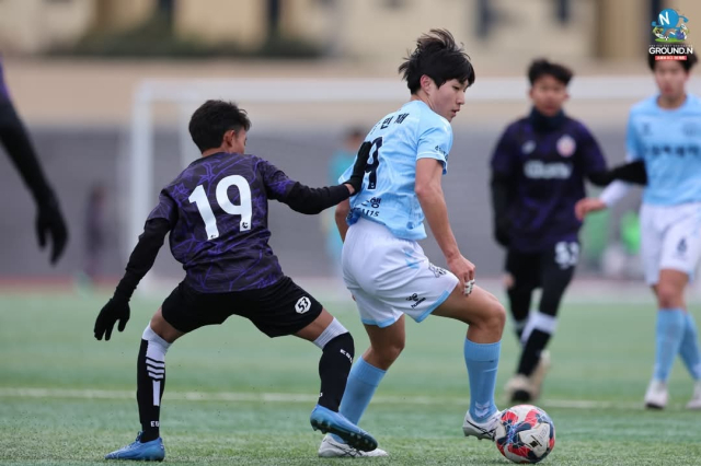 축구경기 중인 강민재 군. 사진 제공=서울성모병원