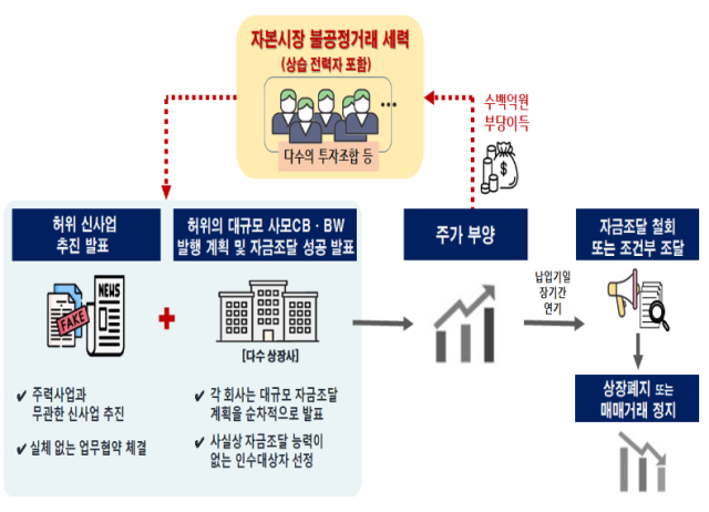 부정거래 구조. 자료=금융위원회·금융감독원