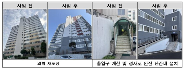 홍제 유원하나아파트 품질개선 사업 전·후 비교. 사진 제공=서울시