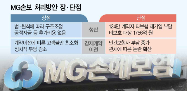 매각 무산 MG손보 '강제 계약이전·가교보험사 설립안' 부상