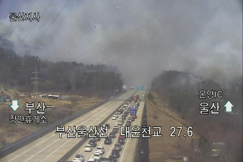 [속보] 울산 울주서 산불…부울고속도로 양방향 통제