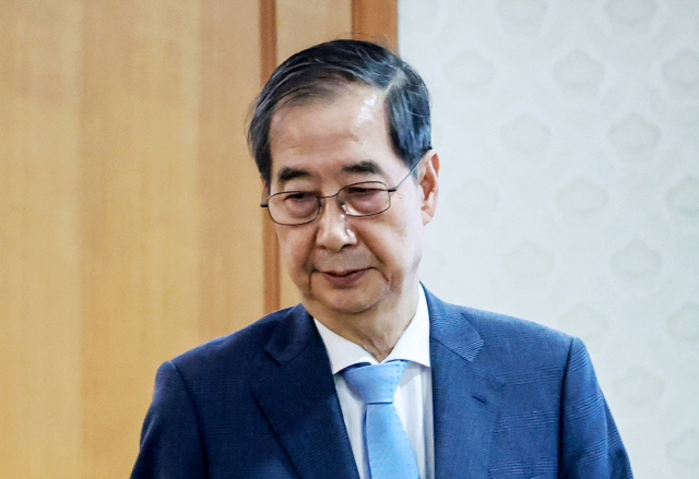 한덕수 대통령 권한대행 국무총리가 21일 정부서울청사에서 열린 경제안보전략 태스크포스(TF) 회의에 참석하고 있다. 연합뉴스