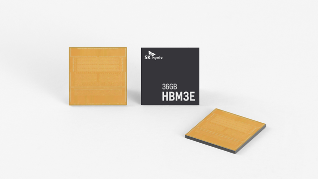 SK하이닉스의 12단 HBM3E 제품. 사진제공=SK하이닉스