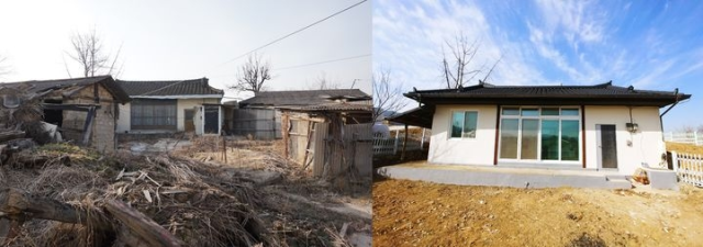 민관 합동 농촌 빈집 재생 프로젝트로 진행된 빈집 리모델링 전과 후 모습. 사진 제공=농림축산식품부