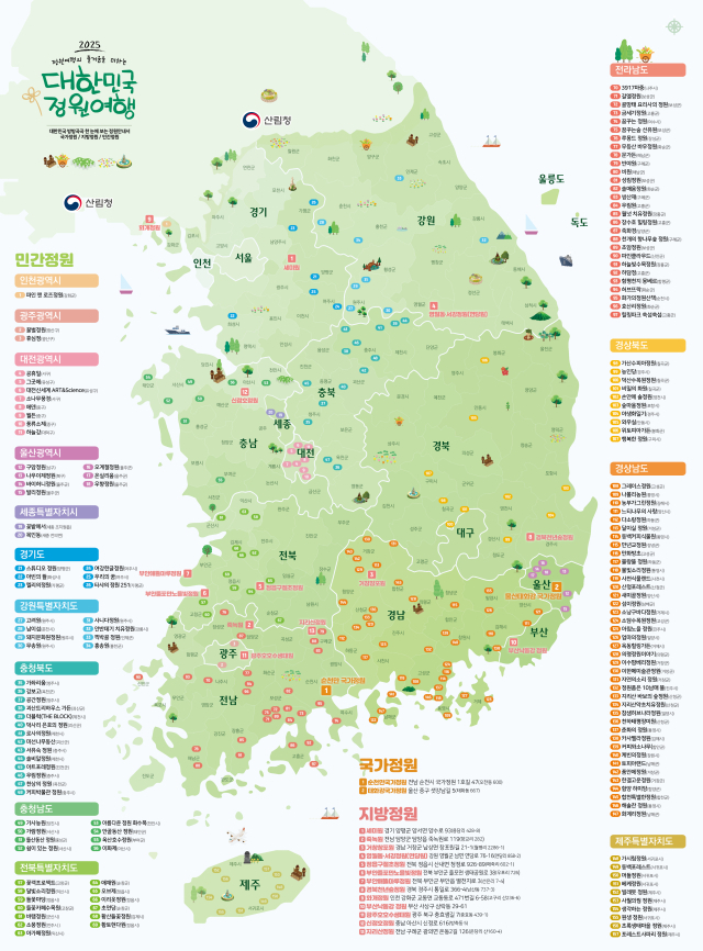 대한민국 정원지도