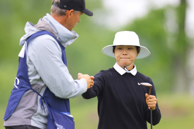 10일 LPGA 투어 미즈호 아메리카스오픈 2라운드에 출전한 이소미(오른쪽). AFP연합뉴스
