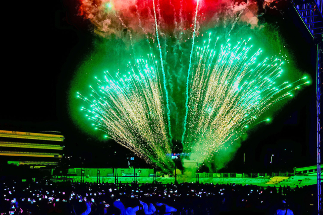 2024 청림축제에서 불꽃놀이가 진행되고 있다. 사진제공=한남대