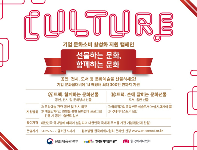 “문화로 접대하세요”…메세나협회, 최대 300만 원 지원