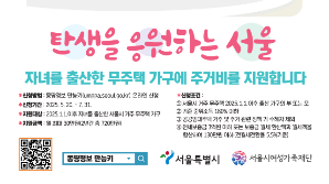 "서울에서 눌러 사세요"…서울시, 무주택 가구 출산시 720만 원 지원