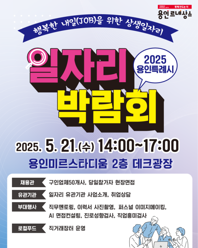 용인시 일자리박람회 포스터. 이미지 제공 = 용인시