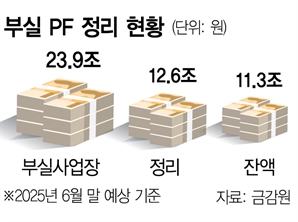 속도 더딘 부실PF 정리…상반기 목표치 3.6조 미달