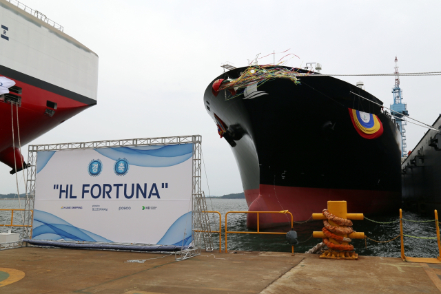 포스코그룹의 첫 액화천연가스(LNG) 전용선인 HL FORTUNA호. 사진 제공=포스코인터내셔널