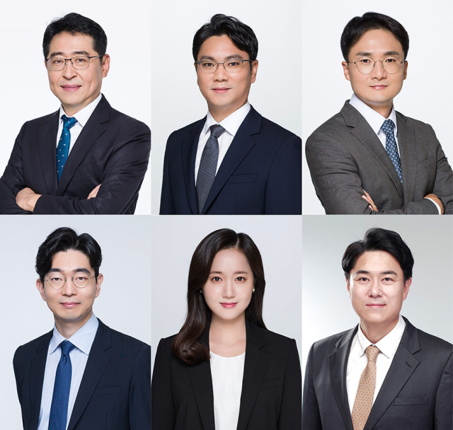 왼쪽부터 시계방향으로 장경수 센터장, 김탁환 변호사, 이승현 변호사, 김중한 수석전문위원, 최혜빈 변호사, 황인용 변호사. 사진 제공=법무법인 세종