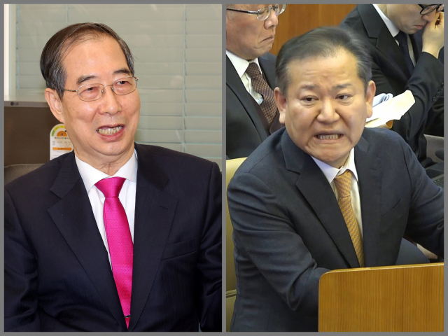 한덕수 전 국무총리(왼쪽)와 이상민 전 행정안전부 장관(오른쪽). 뉴스1