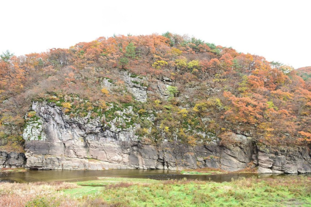 국보 '울주 대곡리 반구대 암각화' 전경. 사진 제공=국가유산청