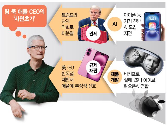 첩첩산중 애플…트럼프 중동 순방 거절로 팀 쿡 '미운털'