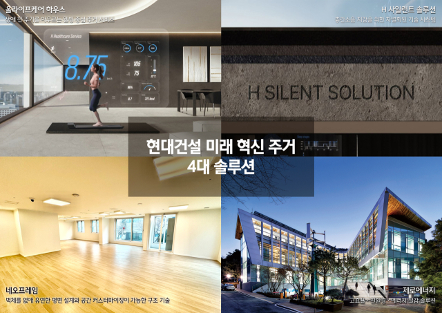 현대건설이 발표한 미래 혁신 주거 4대 솔루션. 사진 제공=현대건설