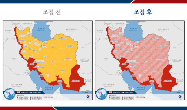 외교부는 이스라엘의 이란 공습 및 이란의 보복 공격으로 중동 지역 정세가 급격히 악화함에 따라 이스라엘·이란 일부 지역에 대해 특별여행주의보(2.5단계)를 발령한다고 13일 밝혔다. 연합뉴스,