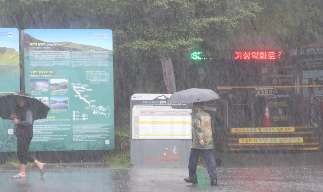 호우경보가 내려진 지난 5월 9일 제주도. 뉴스1