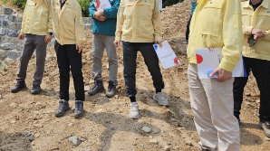 이미라 산림청 차장, 충남 금산 산사태 피해복구사업장 점검