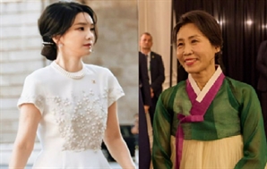 G7서 한복 입은 김혜경 여사…화려한 '패션 외교' 김건희와 달랐다