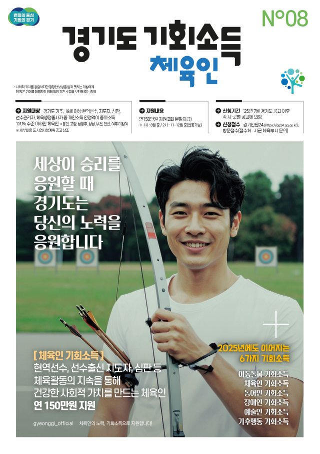 경기도 체육인 기회소득 안내 포스터. 이미지 제공 = 경기도