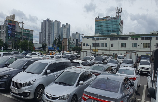 울산 울주군 언양읍 구 언양터미널 부지에 조성된 공영주차장. 사진제공=울주군