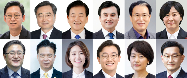 대통령실이 23일 강훈식 대통령비서실장의 브리핑을 통해 이재명 대통령의 장관급 내각 인선을 발표했다. 배경훈(뒷줄 왼쪽부터) 과학기술정보통신부 장관 후보자, 조현 외교부 장관 후보자, 정동영 통일부 장관 후보자, 안규백 국방부 장관 후보자, 권오을 국가보훈부 장관 후보자, 유임된 송미령 농림축산식품부 장관. 김성환(앞줄 왼쪽부터) 환경부 장관 후보자, 김영훈 고용노동부 장관 후보자, 강선우 여성가족부 장관 후보자, 전재수 해양수산부 장관 후보자, 한성숙 중소벤처기업부 장관 후보자, 국무조정실장에 임명된 윤창렬 LG글로벌전략개발원장. 연합뉴스
