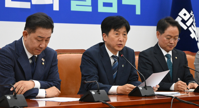 오기형 더불어민주당 코스피5000 특별위원장이 23일 국회에서 열린 특위 발대식에 참석해 모두발언을 하고 있다. 오승현 기자 2025.06.23