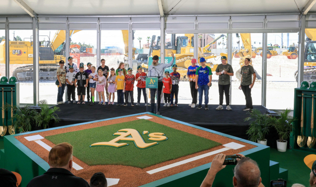 MLB 애슬레틱스의 라스베이거스 구장 기공식. AFP연합뉴스