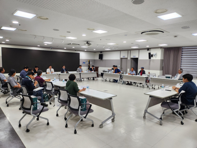 인천도시공사, 인천시, 남동구, 연수구, 인천구월2지구 주민대책위 등 인천구월2지구 민·관·공 합동협의체는 24일 보상 및 사업계획과 관련된 회의를 진행했다. 사진제공=인천도시공사