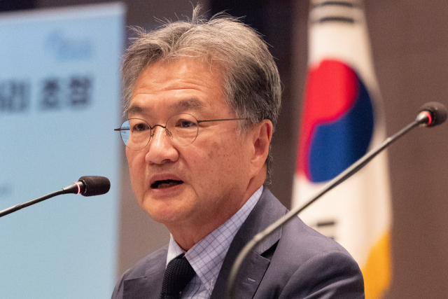 조셉 윤 주한 미국대사대리가 24일 프레스센터에서 한미 관계에 대해 발언하고 있다. 뉴스1
