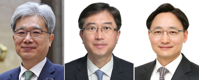 대통령실은 26일 이재명 대통령이 헌법재판소장에 김상환 제주대 법학전문대학원 석좌교수(왼쪽부터), 헌법재판관에 오영준 서울고등법원 부장판사, 국세청장에 임광현 더불어민주당 의원을 지명했다고 강훈식 대통령비서실장의 인사브리핑을 통해 발표했다. 연합뉴스